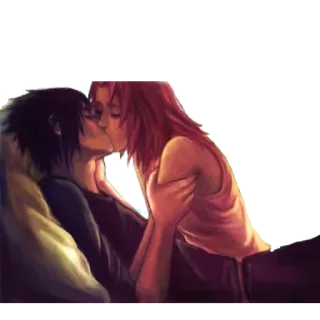 🖤 23ca470f baiser, romance, amour, couple, affection, intimité whatsapp sticker