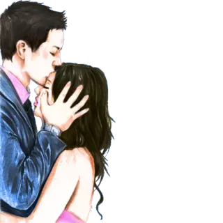 🖤 3d4de800 romance, couple, baiser, amour, relation, affection whatsapp sticker