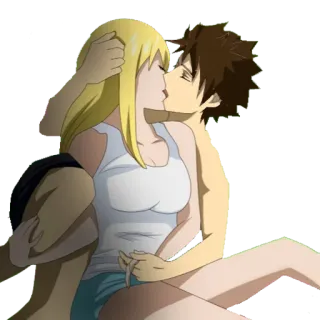 🖤 aa615773 baiser, couple, romance, anime, manga, affection whatsapp sticker