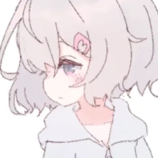 🌙 35ef8602 动漫女孩, 可爱, 漫画, 卡通, 爱心, 素描, 卡哇伊 telegram sticker