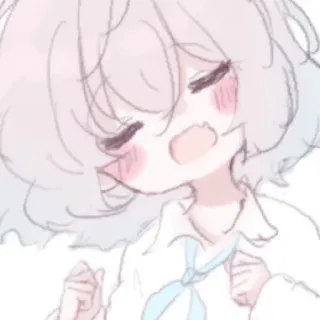 🌙 498d3547 动漫, 漫画, 可爱, 卡哇伊, 困, 脸红 telegram sticker