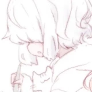 ☁️ b9172aed 速写, 动漫, 猫, 绘画, 艺术品, 可爱 telegram sticker