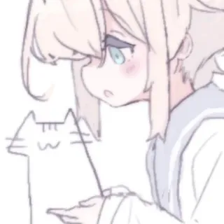 🚬 c665b180 动漫, 漫画, 猫, 卡哇伊, 可爱 telegram sticker