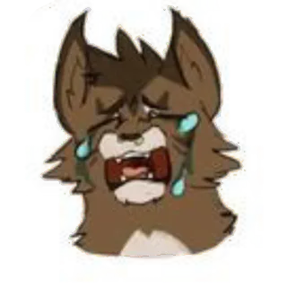 😭 4ea1b887 menangis, sedih, berbulu, hewan, emosi, air mata whatsapp sticker