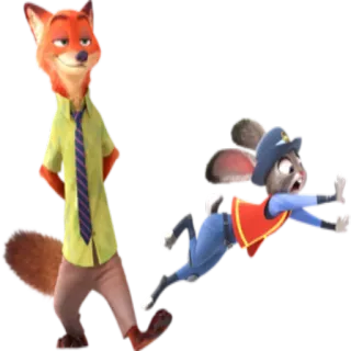 🙃 ca40e6c6 Nick Wilde Zootopia Zootopia, Nick Wilde, Judy Hopps, Disney, cartoon, animation, fox, rabbit telegram sticker