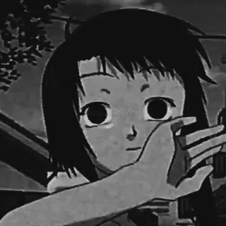 🀄 5838ea75 Anime, Mädchen, Cartoon, Schwarzweiß, Porträt telegram sticker
