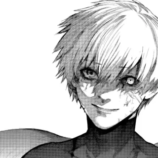 😏 9f1ea959 Ken Kaneki Tokyo Ghoul อนิเมะ, กูล, มังงะ, คาเนกิ เคน telegram sticker