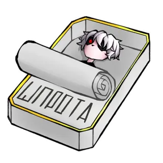 🐟 89bac781 LIPOTA lata, anime, personagem, arte whatsapp sticker