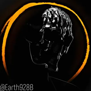 😎 b394836f @Earth9288 abstract, silhouette, dark, profile, metallic, circle telegram sticker