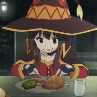 🍴 89dacc6f Megumin Konosuba Anime, Makanan, Makan, Megumin, Konosuba telegram sticker