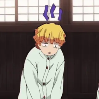 ⚡ 00af72d1 Zenitsu Agatsuma Demon Slayer anime, manga, Demon Slayer, Zenitsu, zmieszany, zszokowany whatsapp sticker