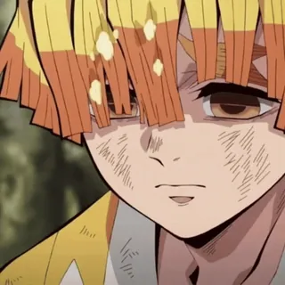 ⚡ 7a5fd3a0 Zenitsu Agatsuma Demon Slayer Anime, Demon Slayer, Zenitsu, Smutny, Postać, Manga whatsapp sticker