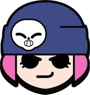 😏 0755e8ed personaje, casco, cráneo, enfadado, ojos telegram sticker