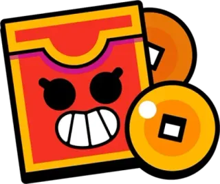 😁 34ac6c0e sobre rojo, monedas, dinero de la suerte, año nuevo chino, símbolo, dibujos animados telegram sticker