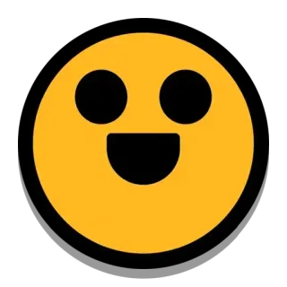 😃 a52e6774 Emoji, Sonrisa, Feliz, Simple, Amarillo, Dibujos animados telegram sticker