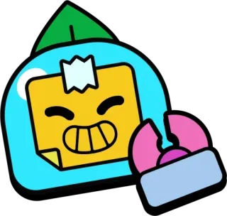 👍 c17cb83a sticker, pin, cuadrado, feliz, garras, brawl stars telegram sticker