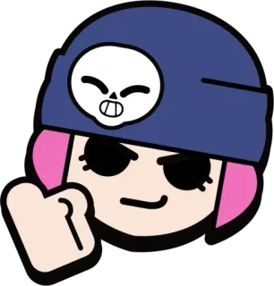 👍 d935b8cf Penny Brawl Stars Penny, Brawl Stars, Videojuego, Dibujos animados, Pirata, Personaje, Cráneo telegram sticker